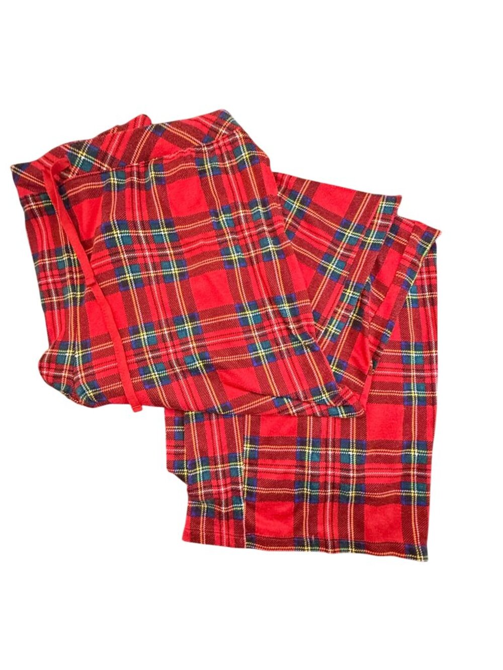 Red Tartan Plaid Ralph Lauren Pajama Pants With Elastic Waistband Drawstring XL